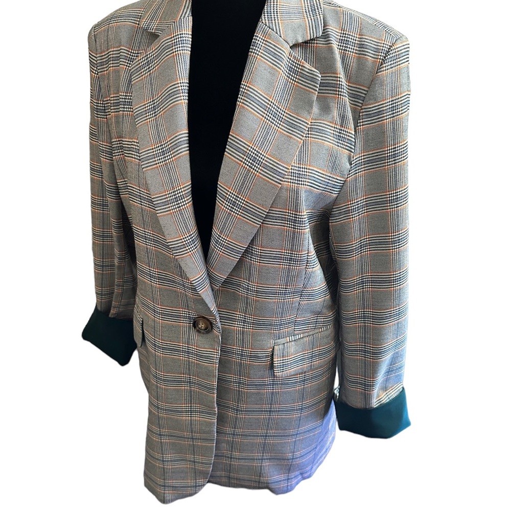 Plaid Small Suit Jacket Women